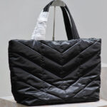 Saint Laurent Puffer Tote In Econyl Black